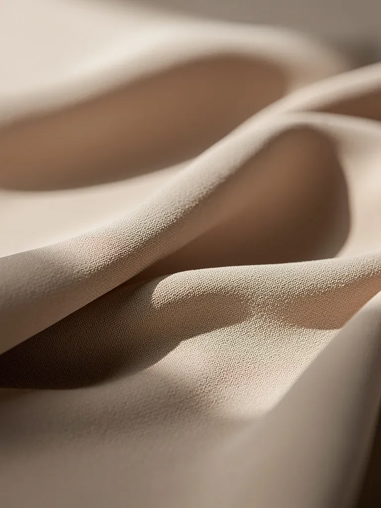 Close detail of premium crepe fabric on a LAYL abaya.